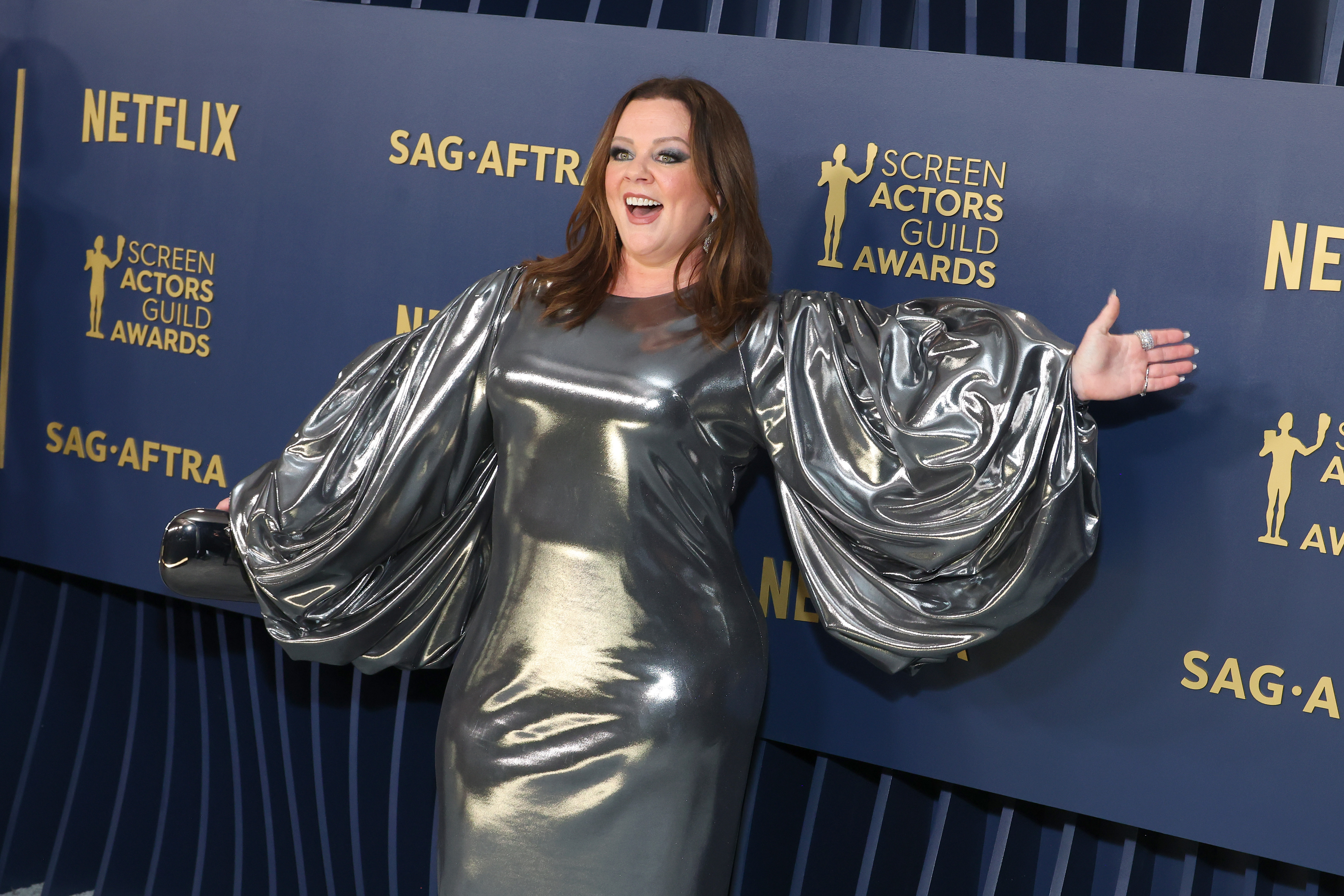 Melissa McCarthy attends the 30th Annual Screen Actors Guild Awards in Los Angeles on February 24, 2024