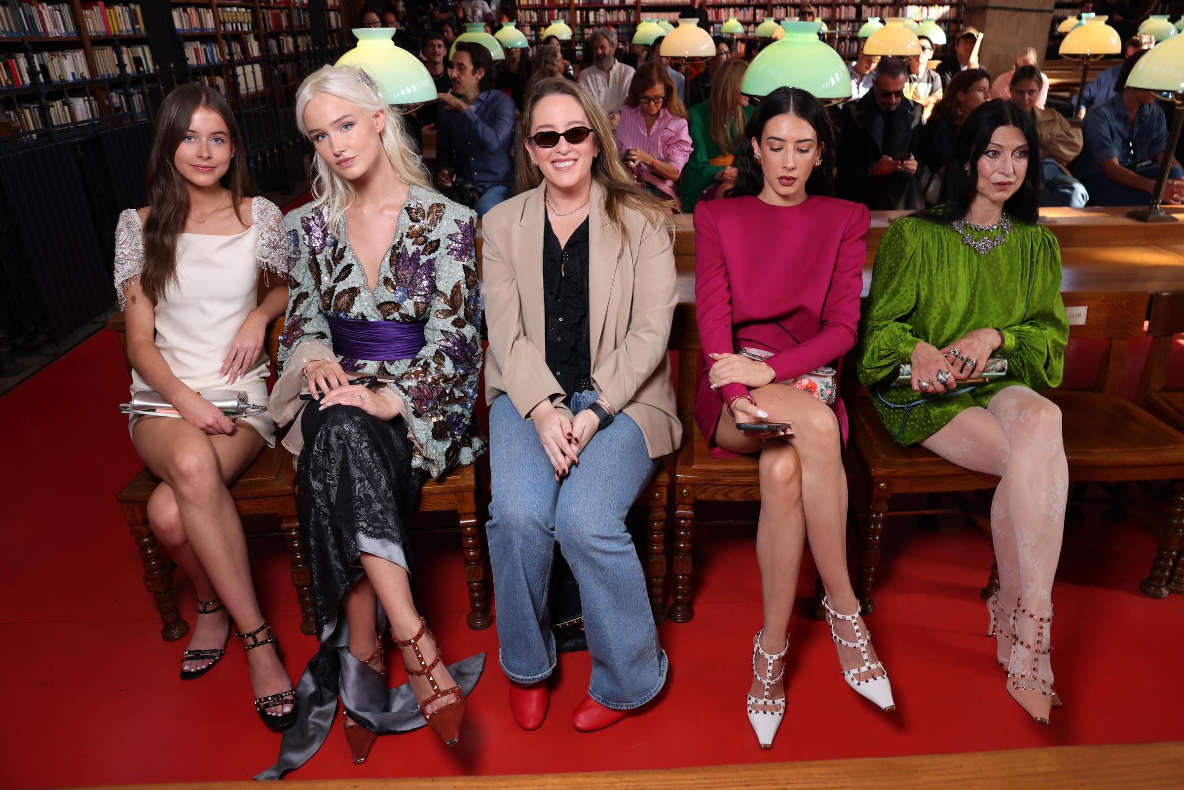 he Valentino show took place inside Paris's historic Bibliothèque Sainte-Geneviève on October 4, 2026. Faith attended the event without her mother, Nicole Kidman. | Source: Getty Images