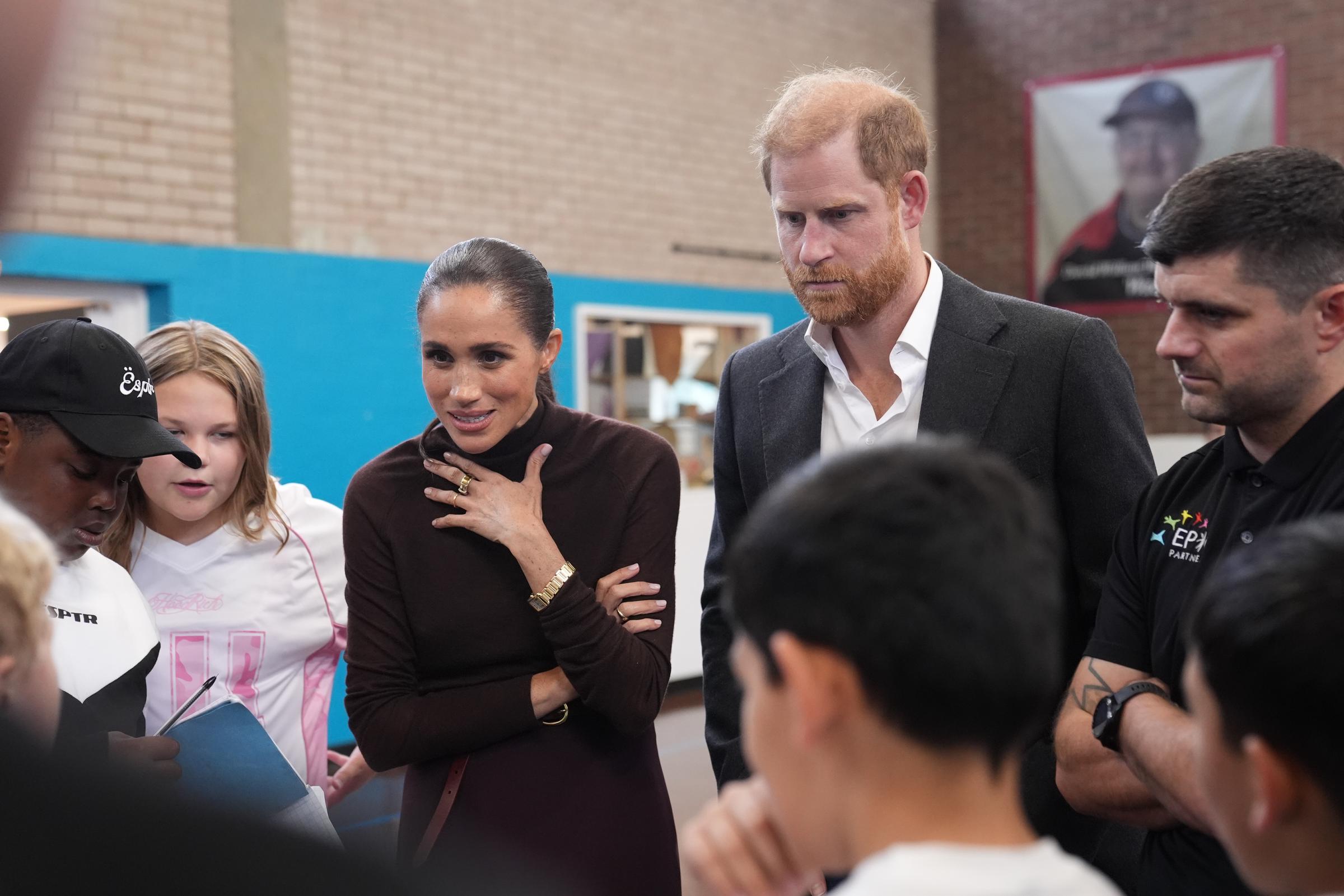 Meghan, Duchess of Sussex and Prince Harry, Duke of Sussex visit Epic Partners during their visit to Nottingham on October 15, 2026 in Nottingham, England. | Source: Getty Images
