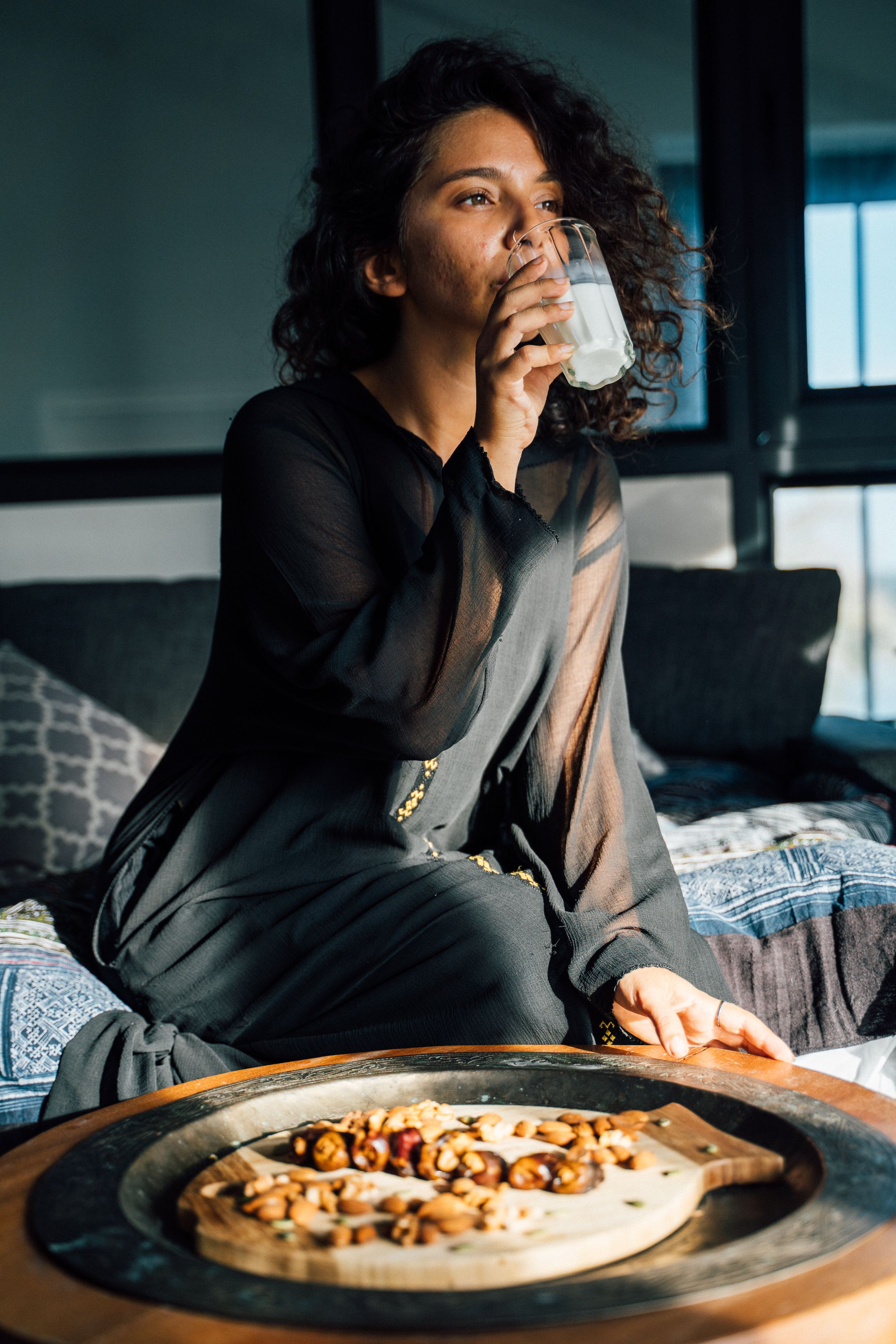 A woman drinking milk | Source: Pexels
