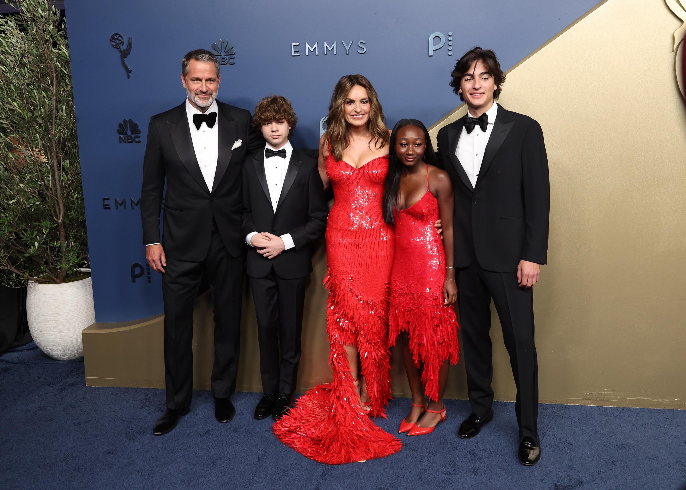 Mariska Hargitay turned the Emmys into a family affair with husband Peter Hermann and their three children, August, Andrew, and Amaya. The family outing came on an especially significant night, as Hargitay also served as the ceremony's host. | Source: Getty Images